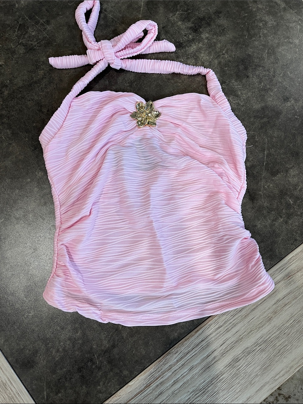 Pink halter top